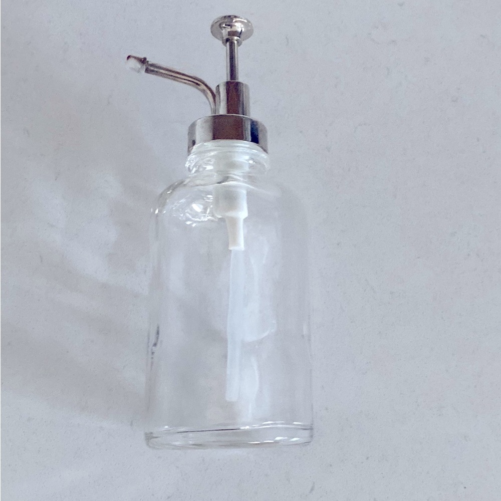 Glass Soap Dispenser Pump Bottle for Bathroom or Kitchen, Perfect for Liquid